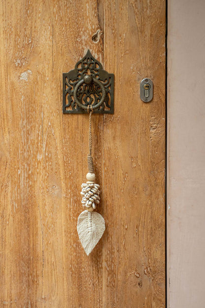 Le Pompon en Feuilles & Coquillage - Naturel