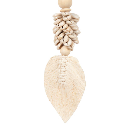 Le Pompon en Feuilles & Coquillage - Naturel