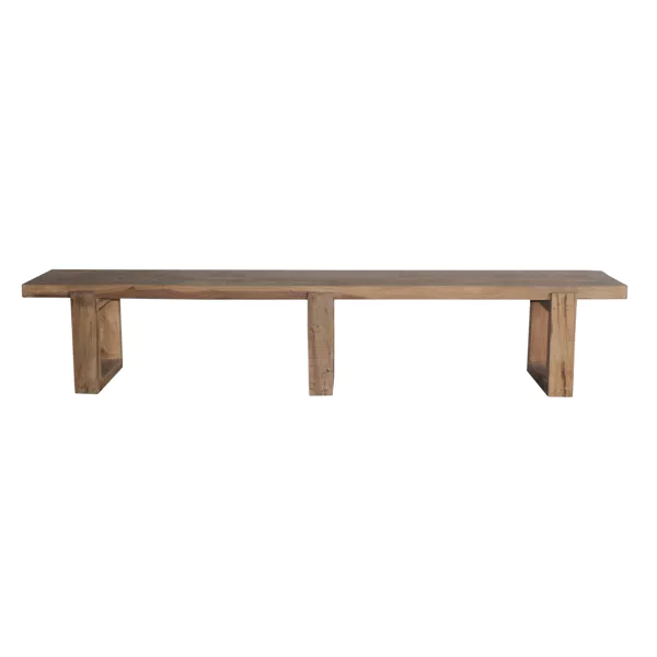 Banc Andalucia – Bois récupéré naturel – 240 × 40 × H 45 cm – Pomax - Précommande