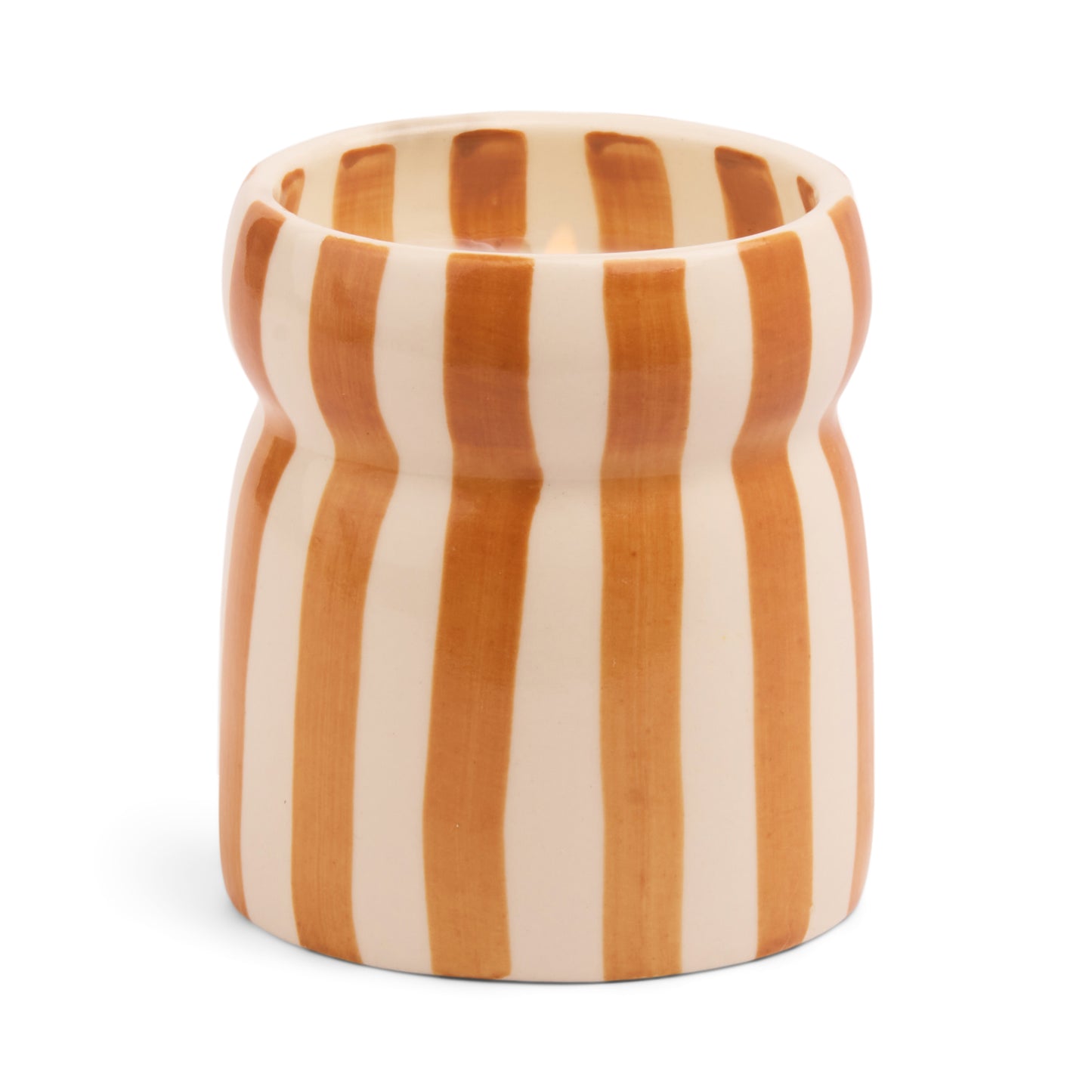 Cabana – Bougie en céramique – Rayures rouille