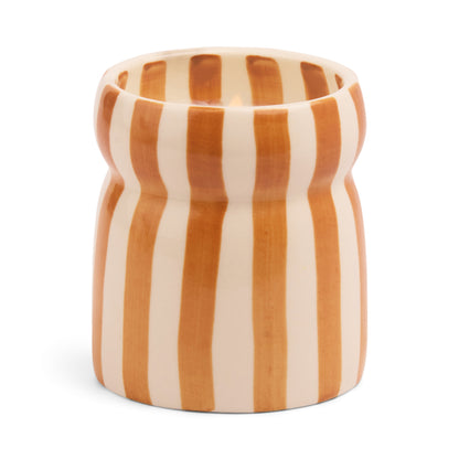 Cabana – Bougie en céramique – Rayures rouille