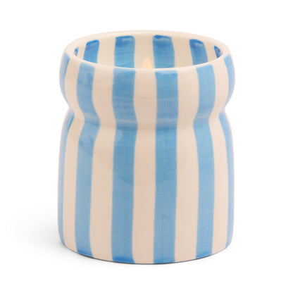 Bougie Cabana – Rayures bleues