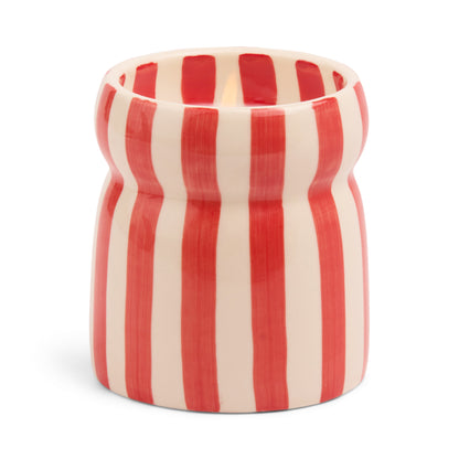 Cabana – Bougie en céramique – Rayures rouges