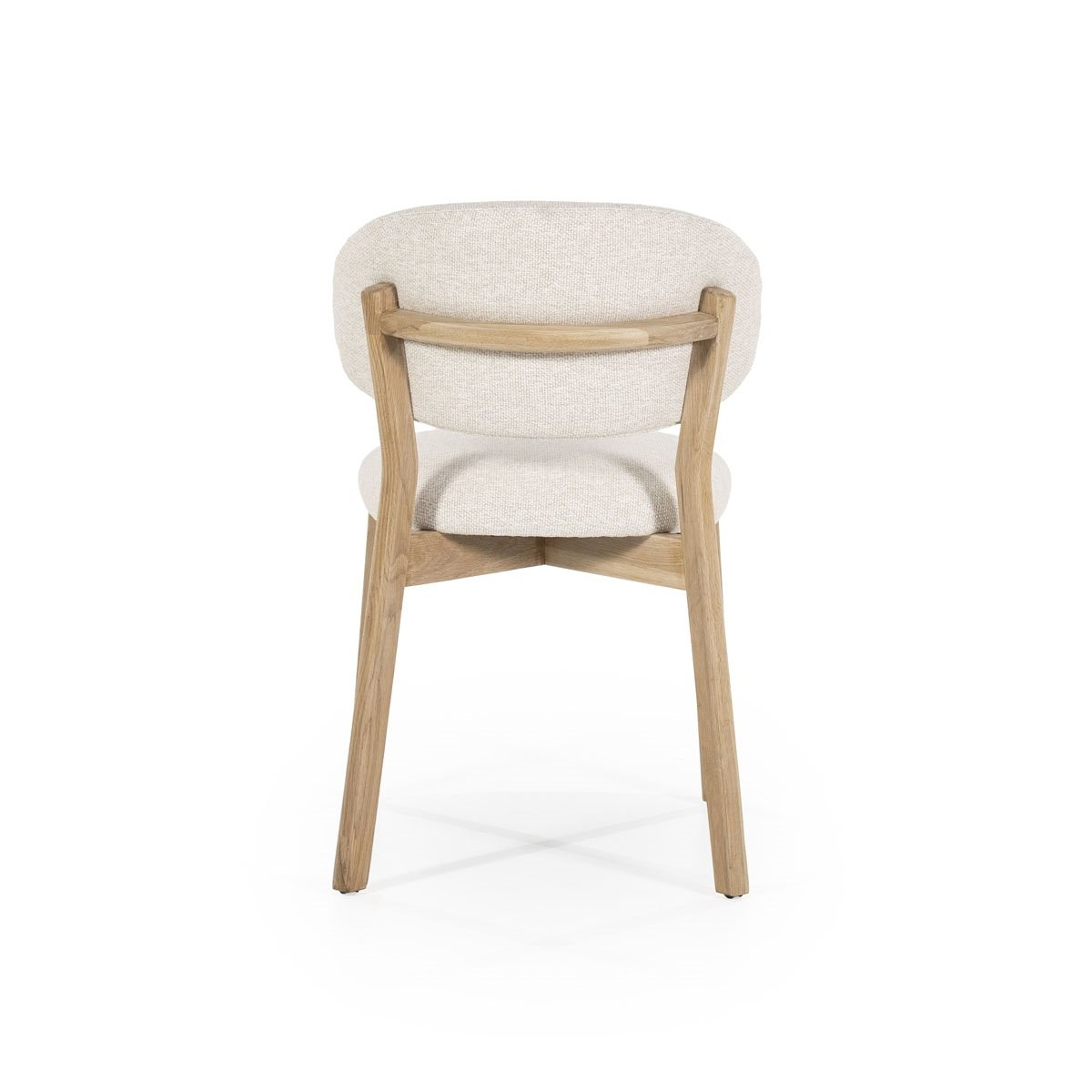 Chaise Elyna - chêne clair & tissu beige