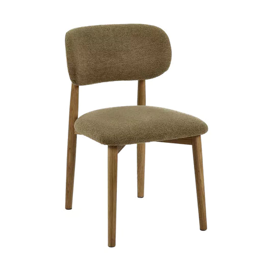 Chaise Hazel – Chêne clair & tissu beige – 48,5 × 50,5 × H 80 cm – Pomax - Précommande