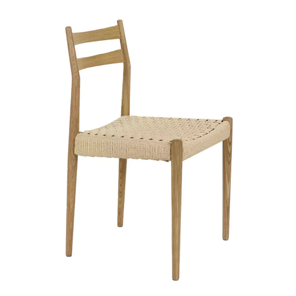 Chaise Minou – Bois de frêne clair & papier naturel – 51,5 × 51,5 × H 80 cm – Pomax - Précommande