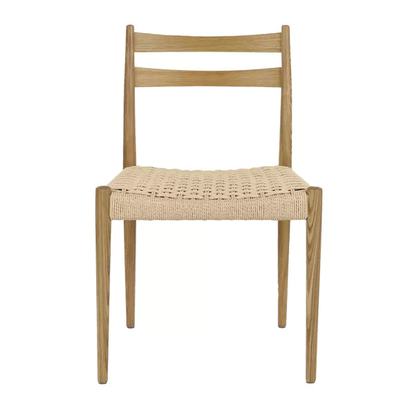 Chaise Minou – Bois de frêne clair & papier naturel – 51,5 × 51,5 × H 80 cm – Pomax - Précommande