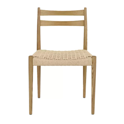 Chaise Minou – Bois de frêne clair & papier naturel – 51,5 × 51,5 × H 80 cm – Pomax - Précommande