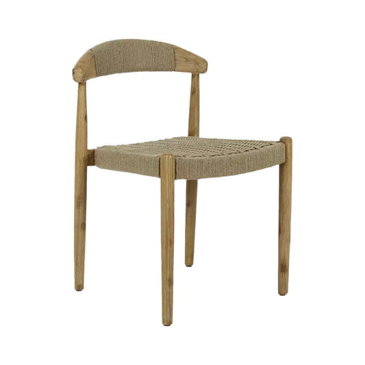 Chaise Mira – Bois d'acacia & corde naturelle – 46×51×76 cm – Pomax - Précommande