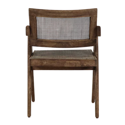 Chaise Rosalia – Bois de manguier brun & rotin – 53 × 51 × H 80 cm – Pomax - Précommande