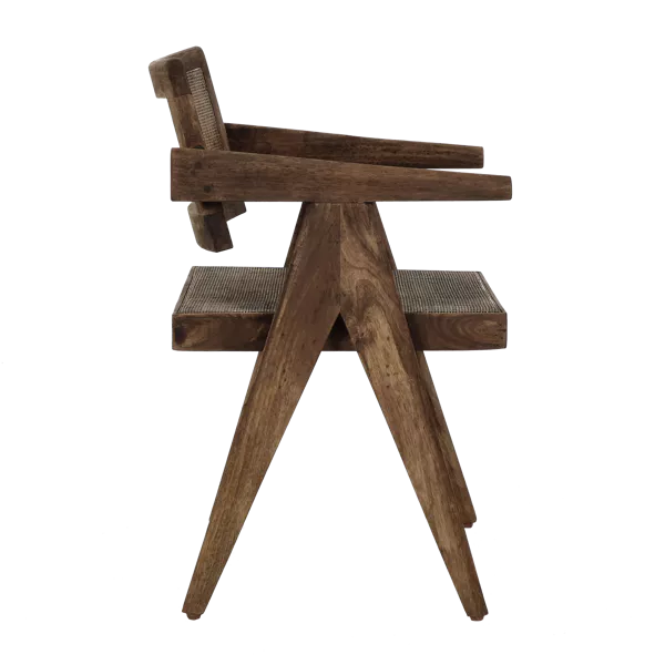 Chaise Rosalia – Bois de manguier brun & rotin – 53 × 51 × H 80 cm – Pomax - Précommande
