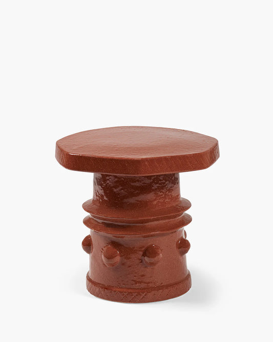 Table d'appoint - rouille - Dim. L 40 W 39 H 37 CM - CLARA