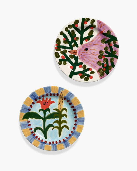 Mix de 2 assiettes plates Shurleey - JANE JANUARY