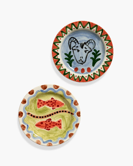 Mix de 2 assiettes plates Shurleey - The Lovers
