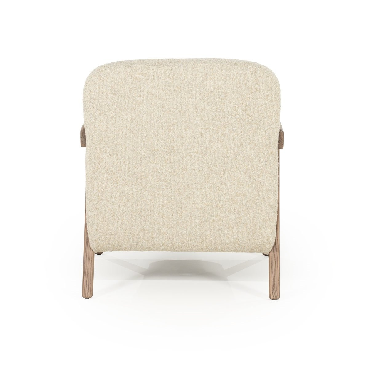 Fauteuil Serena - bois clair & tissu écru