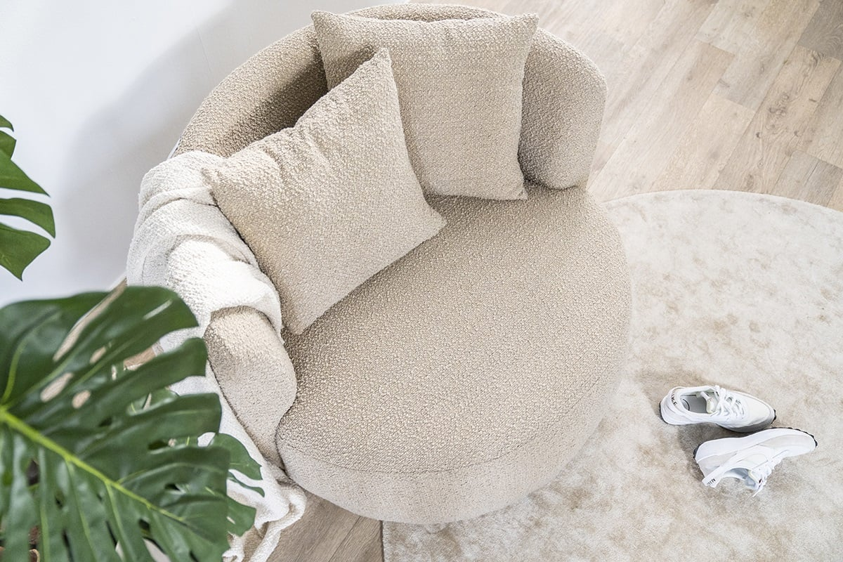 Fauteuil Armoni – bouclé écru