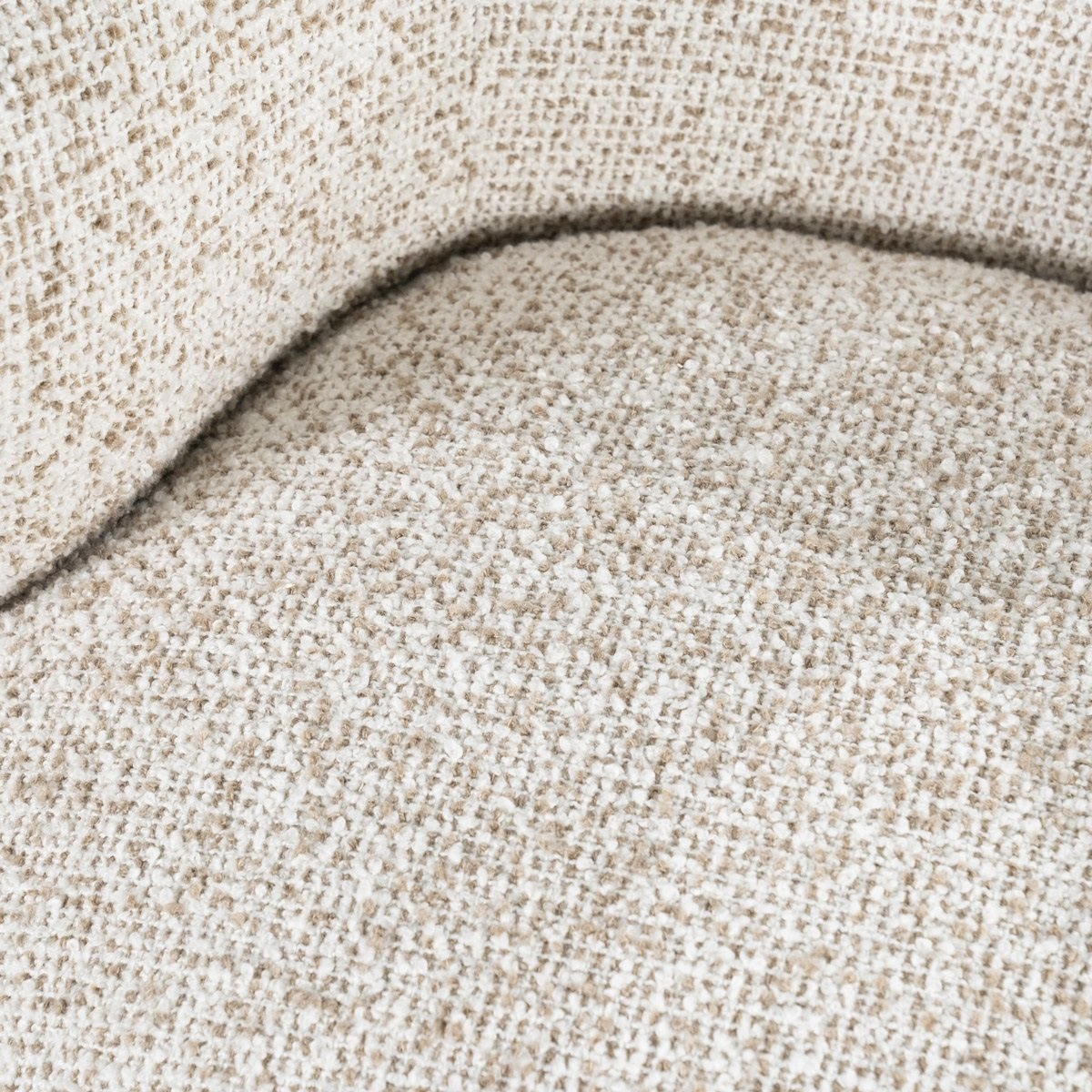 Fauteuil Moum - bouclé écru pivotant 360°