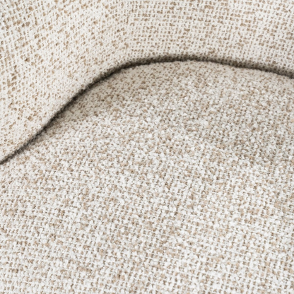 Fauteuil Moum - bouclé écru pivotant 360°