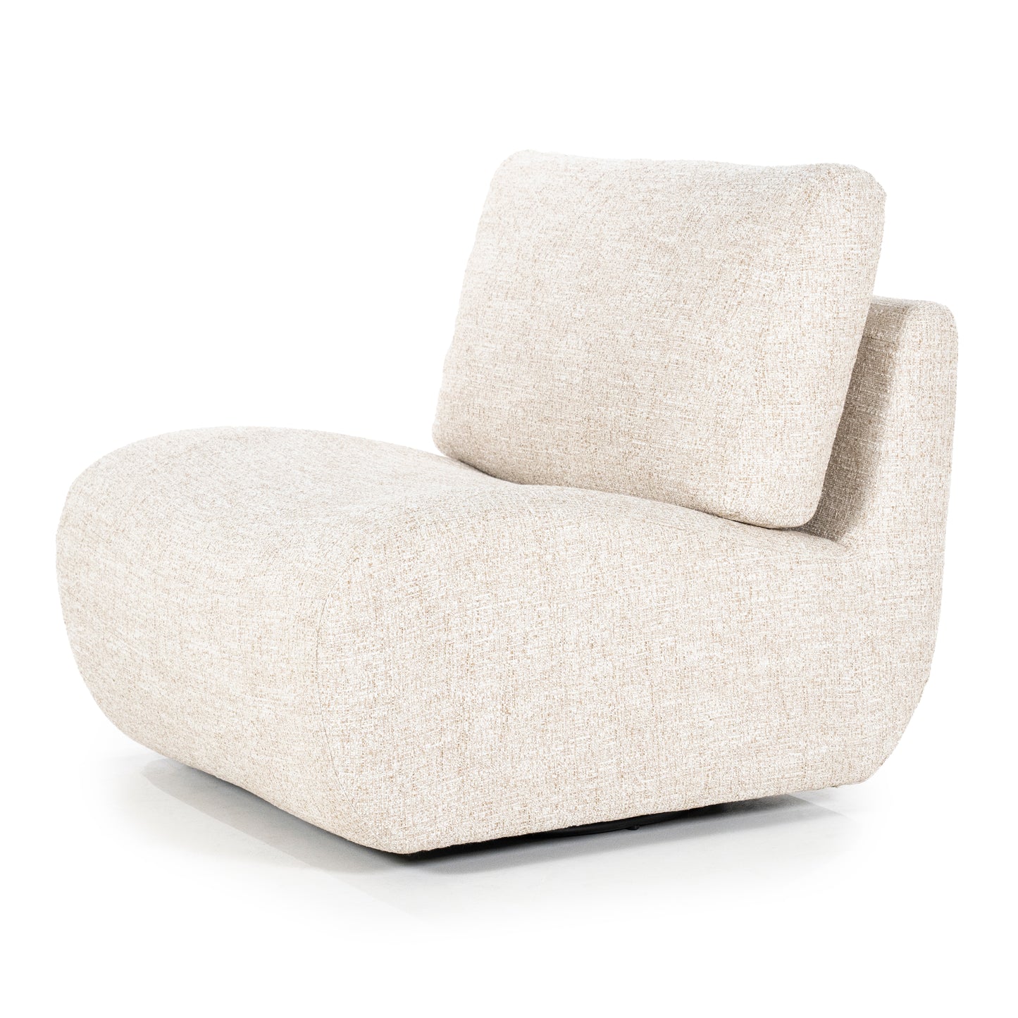 Fauteuil pivotant Sienna – Tissu beige – 81 × 94 × 82 cm