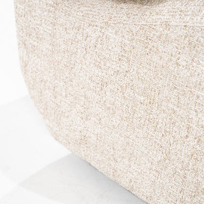 Fauteuil pivotant Sienna – Tissu beige – 81 × 94 × 82 cm