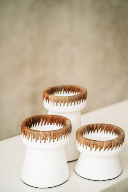 Le Bougeoir Pretty - Blanc Naturel - M