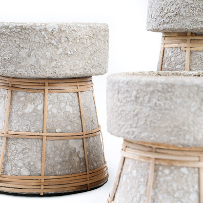 Le Bougeoir Serene - Béton Gris Naturel - M