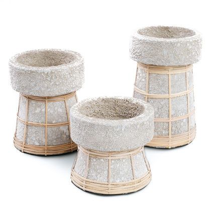 Le Bougeoir Serene - Béton Gris Naturel - M