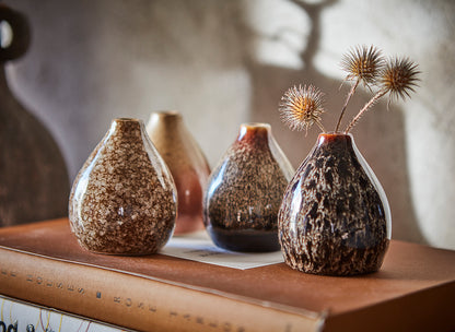 Vase Lava en grès - Marron foncé