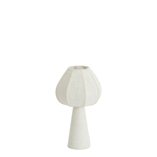 Lampe Linoa - tissu crème - Ø23x40 cm