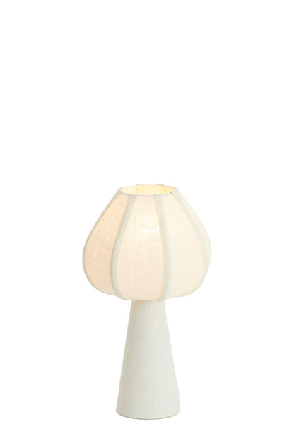 Lampe Linoa - tissu crème - Ø23x40 cm