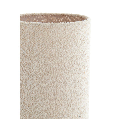 Lampe Mellia - tissu bouclé crème - Ø20x58 cm