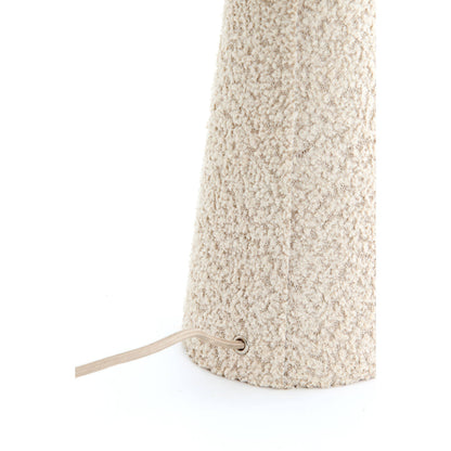 Lampe Mellia - tissu bouclé crème - Ø20x58 cm