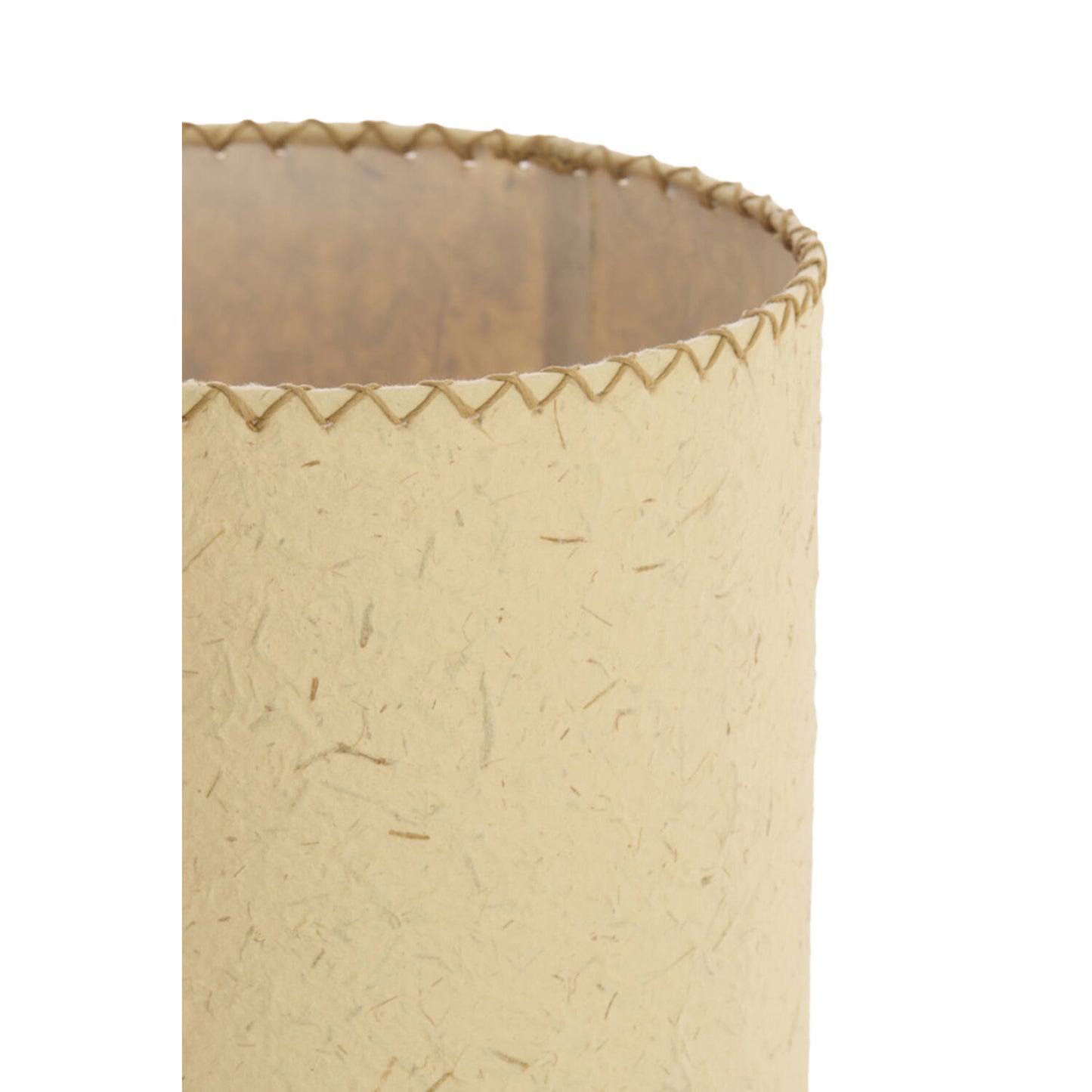Lampe à poser Nami – Papier beige & rotin naturel – Ø 13 × H 40 cm