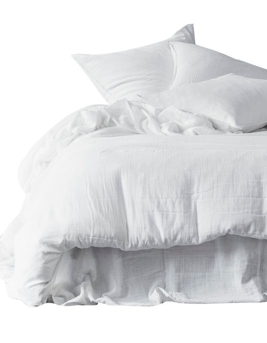 Lot de 2 taies d'oreiller - Mykonos - Blanc - Haomy