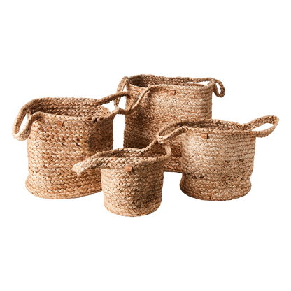 Paniers Naturel avec poignets en corde