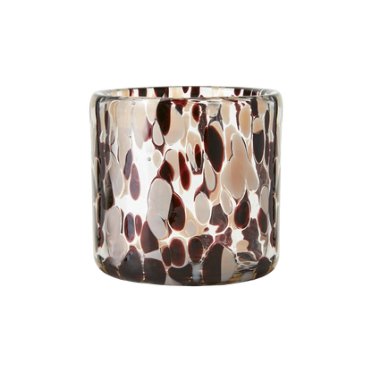 Photophore en verre Marron, Beige et Noir