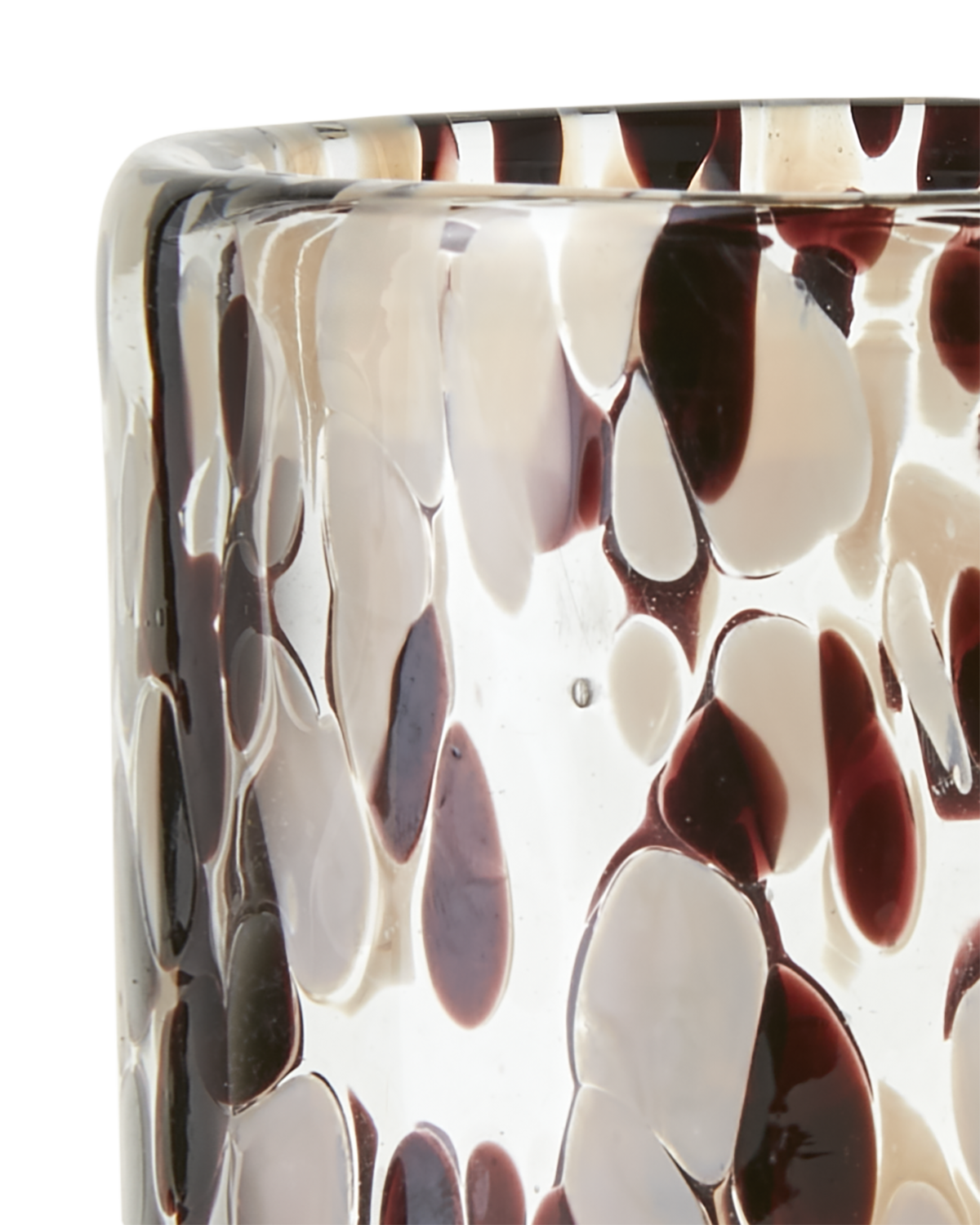 Photophore en verre Marron, Beige et Noir