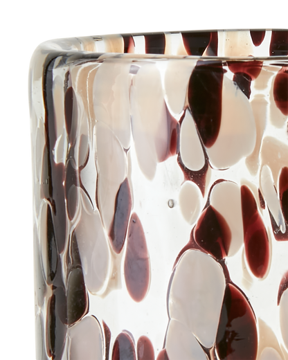 Photophore en verre Marron, Beige et Noir
