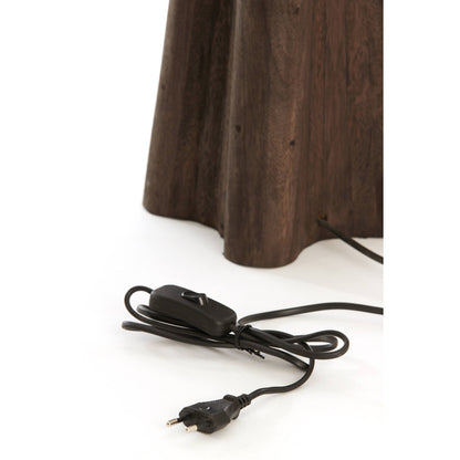 Pied de lampadaire Navor - bois brun - Ø15x40 cm