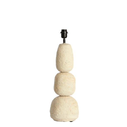 Pied de lampe Orka - crème - Ø22x52 cm