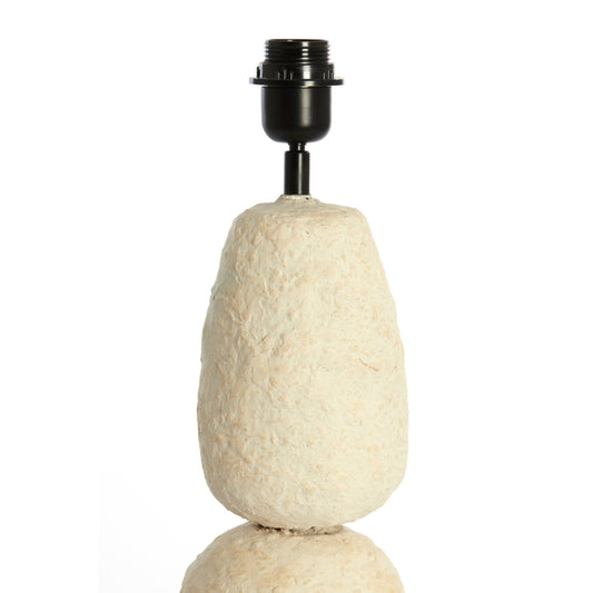 Pied de lampe Orka - crème - Ø22x52 cm