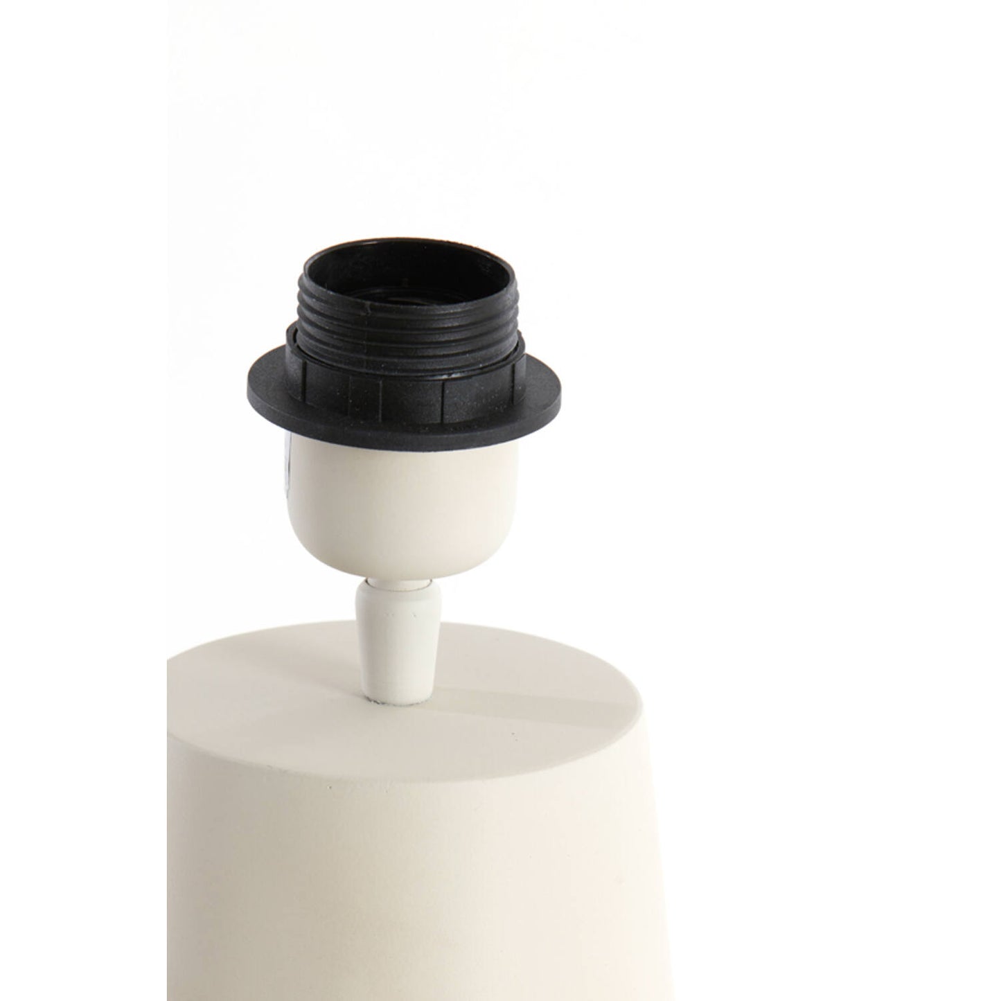 Pied de lampe conique - crème mate - Ø16,5x35 cm