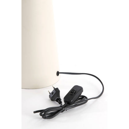 Pied de lampe conique - crème mate - Ø16,5x35 cm