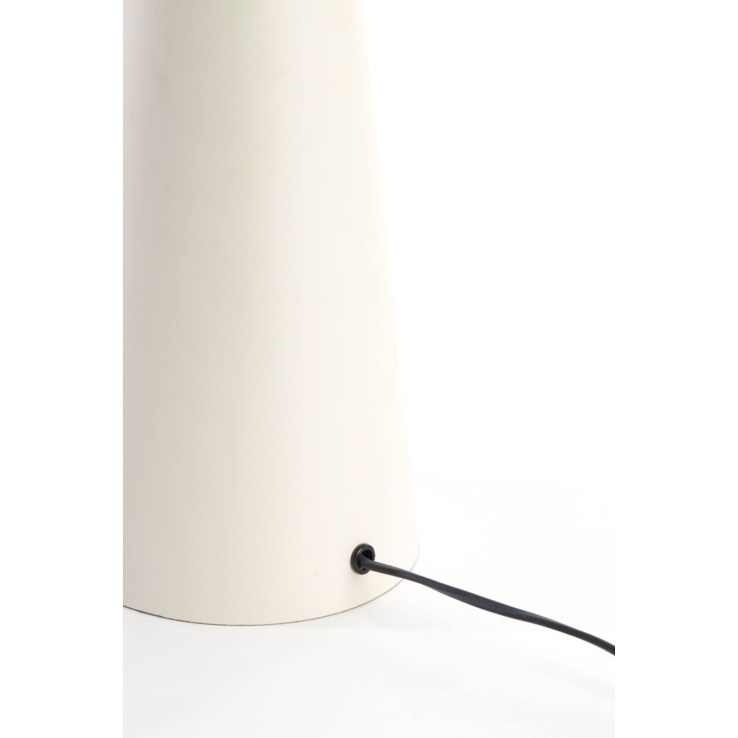 Pied de lampe conique - crème mate - Ø16,5x35 cm