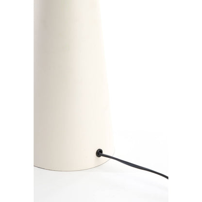Pied de lampe conique - crème mate - Ø16,5x35 cm