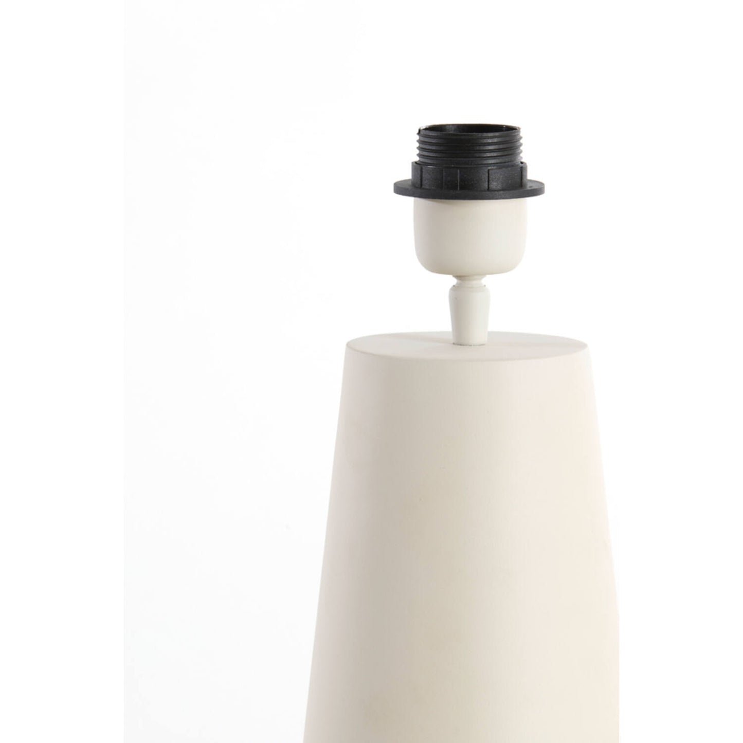 Pied de lampe conique - crème mate - Ø16,5x35 cm