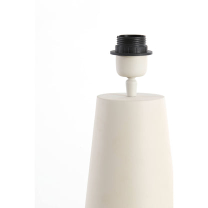 Pied de lampe conique - crème mate - Ø16,5x35 cm