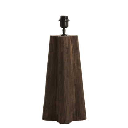 Pied de lampadaire Navor - bois brun - Ø15x40 cm