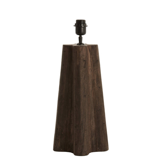 Pied de lampadaire Navor - bois brun - Ø15x40 cm