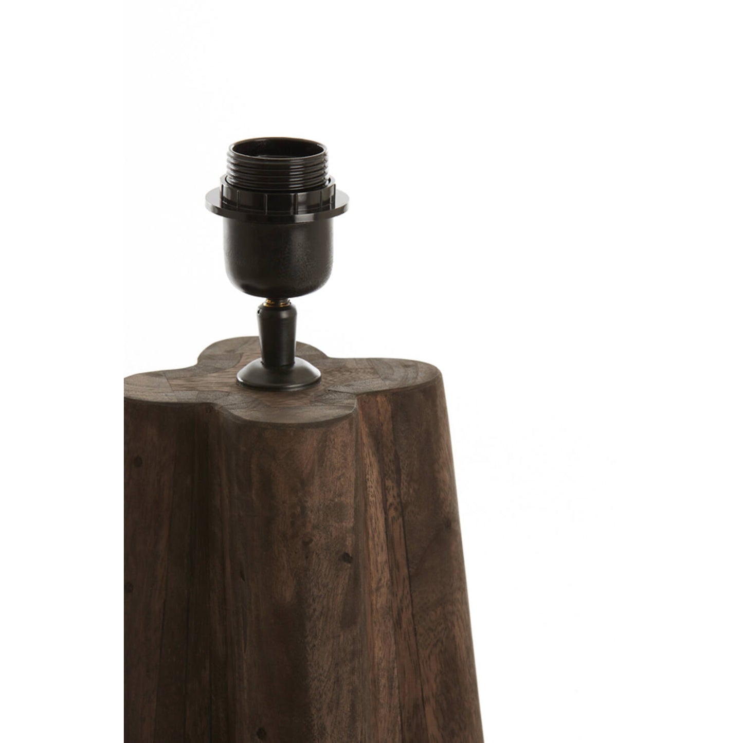 Pied de lampadaire Navor - bois brun - Ø15x40 cm